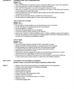 volunteer resume samples  velvet jobs volunteer job description template