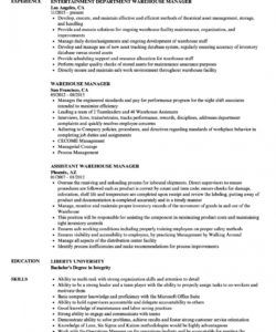 warehouse manager resume samples  velvet jobs warehouse manager job description template pdf