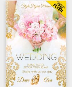 wedding invitation free psd flyer template  psdflyer wedding invitation flyer template