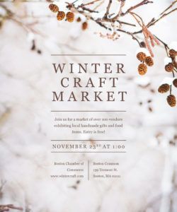 winter craft fair flyer template psd  docx craft show flyer template