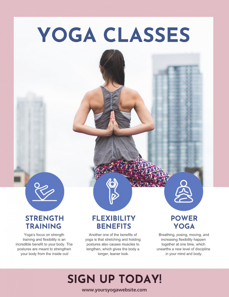 yoga class poster yoga class flyer template doc