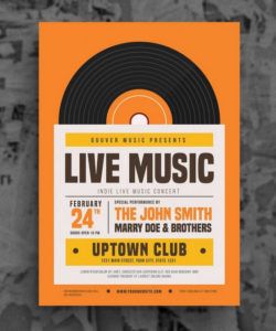 30 best music &amp;amp; band flyer templates  design shack live music flyer template and sample