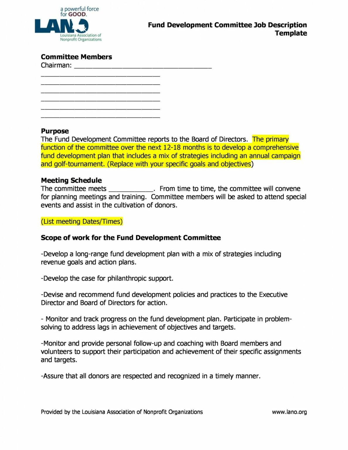47 Job Description Templates Examples Templatelab Generic Job 