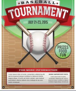 baseball tournament flyer royalty free vector image baseball tournament flyer template and sample