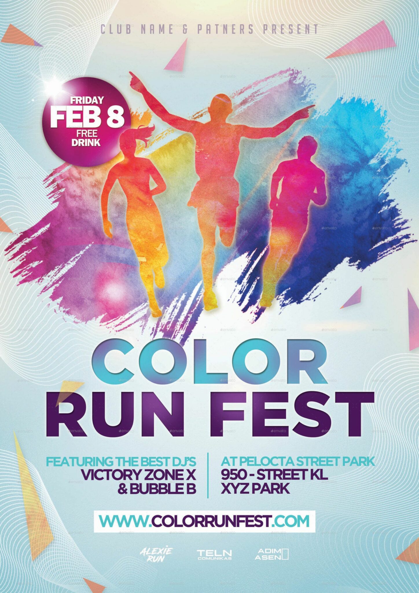 Color Run Festival Flyer Template Fun Run Flyer Template PDF Dremelmicro