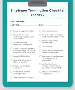 Editable Termination Checklist Template Bcjournal Employment ...