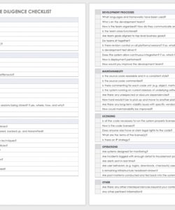 editable free due diligence templates and checklists  smartsheet due diligence checklist template