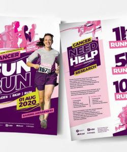 free a4 cancer fun run advertisement template in psd ai &amp;amp; vector fun run flyer template