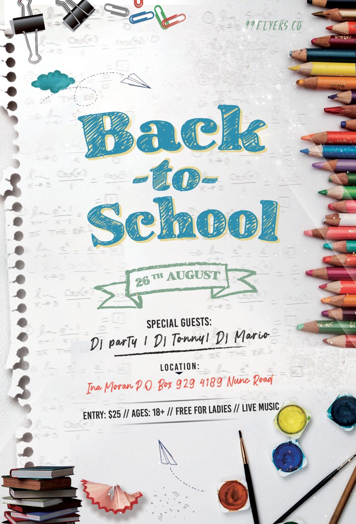 free back to school event flyer free psd flyer  stockpsd school event flyer template