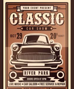 free classic car show flyer corporate identity template classic car show flyer template doc