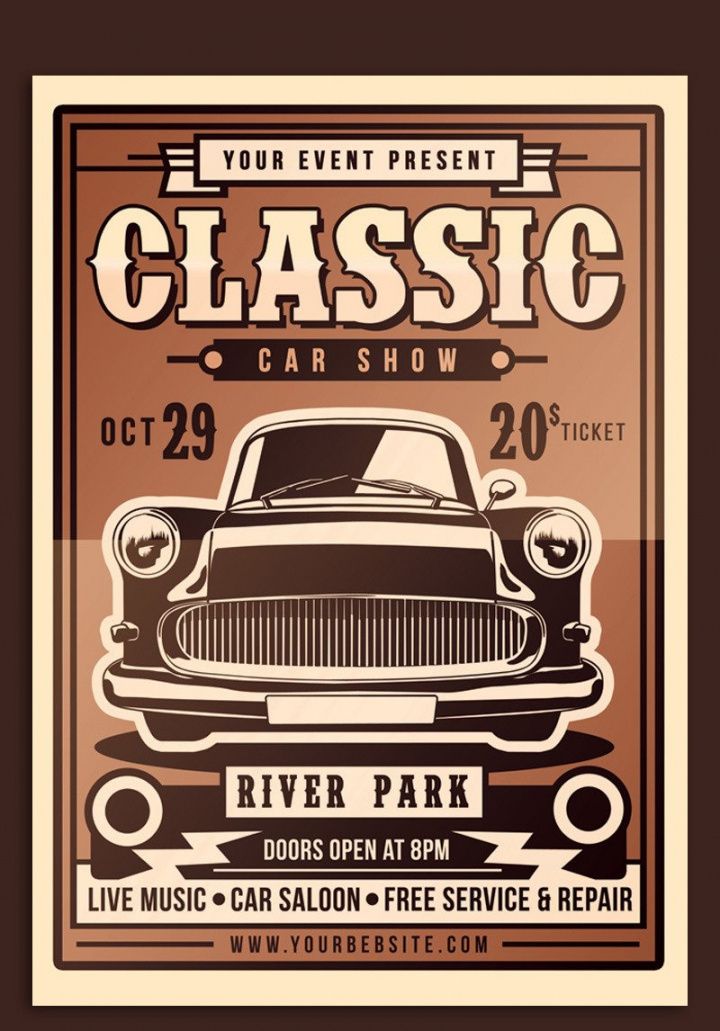 free classic car show flyer corporate identity template classic car show flyer template doc