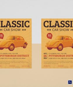 free classic car show flyer design template in psd word classic car show flyer template and sample