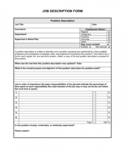 free job description form template  by businessinabox™ it job description template doc