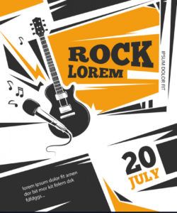 free live music poster template royalty free vector image live music flyer template doc