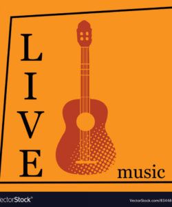 live music poster template royalty free vector image live music flyer template pdf