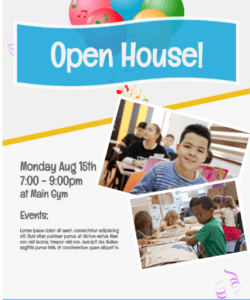 school open house  flyers template gym open house flyer template doc