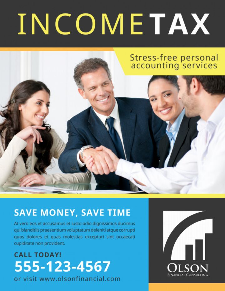 gimp flyer template tax preparation