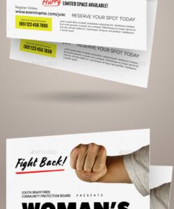 woman&amp;#039;s self defense flyer templates self defense class flyer template doc