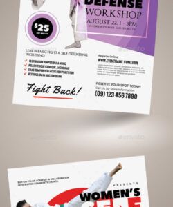 women&amp;#039;s selfdefense flyer templates self defense class flyer template pdf