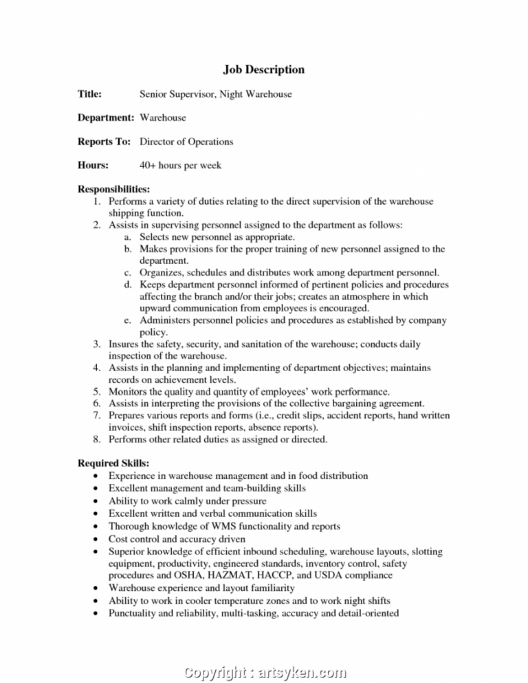 warehouse-supervisor-resume-sample-skills-objective