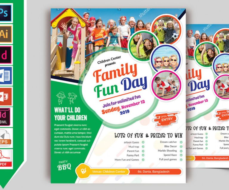 Family Day Flyer Template