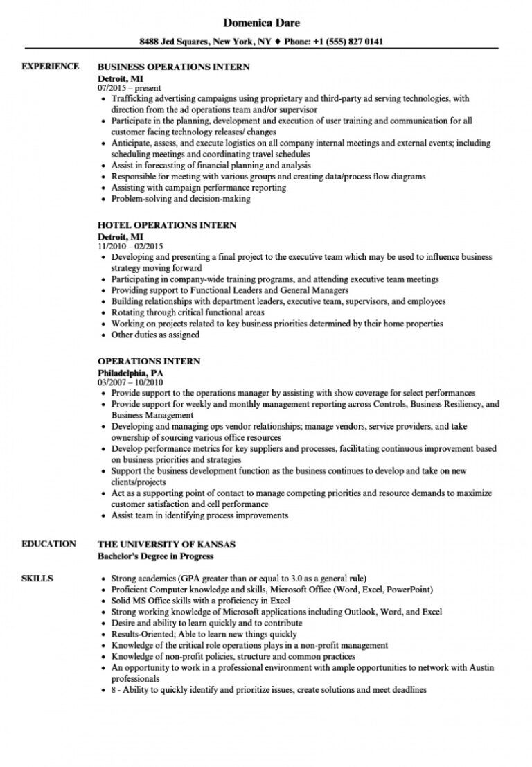 Editable Intern Job Description Template PDF Sample Dremelmicro