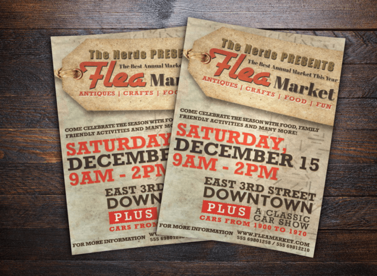 Free Flea Market Flyer Template Word | Dremelmicro