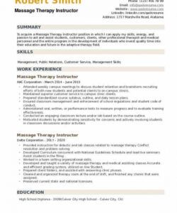 Best Massage Therapist Job Description Template Excel Example | Dremelmicro