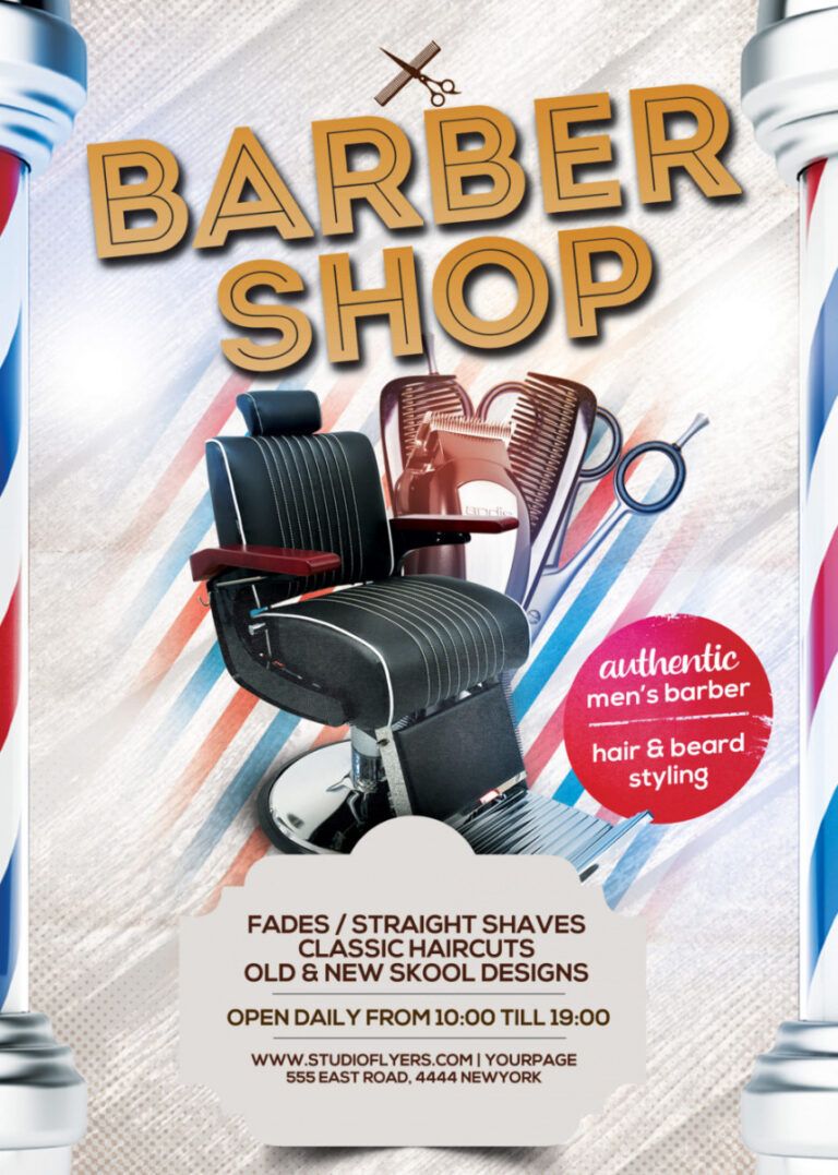 Barber Shop Flyer Template Free Download