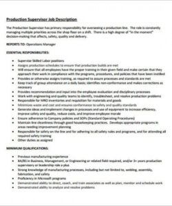 11 supervisor job description templates  google docs warehouse supervisor job description template and sample