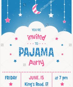 19 kids party invitation designs &amp;amp; templates  psd ai pajama party flyer template and sample