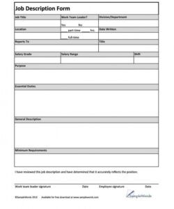 47 job description templates &amp;amp; examples ᐅ templatelab blank job description template and sample