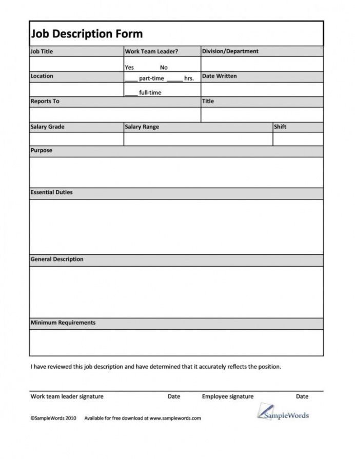 47 job description templates &amp; examples ᐅ templatelab blank job description template and sample