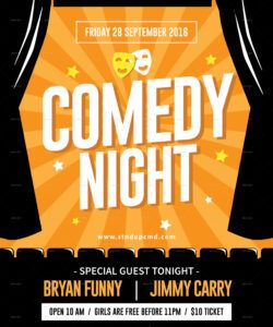 comedy night flyer by tokosatsu  graphicriver comedy show flyer template doc