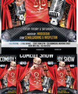 comedy show flyer template by madededuk  graphicriver comedy show flyer template pdf