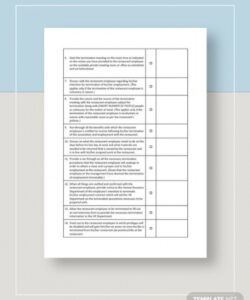 editable restaurant employee termination meeting checklist template employment termination checklist template doc