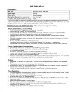 free 10 sample store manager job description templates in retail job description template doc