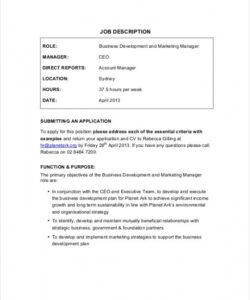 free 11 marketing manager job description  free sample production manager job description template doc