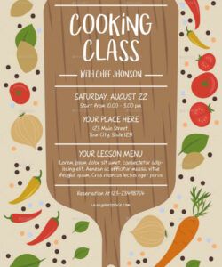 free cooking class flyer template cooking class flyer cooking class flyer template and sample