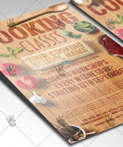 free cooking classes  premium flyer psd template  psdmarket cooking class flyer template