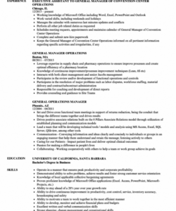 free general and operations manager job description samples generic job description template