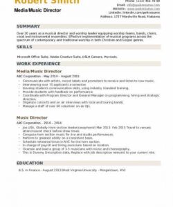 free music director resume samples  qwikresume worship leader job description template and sample