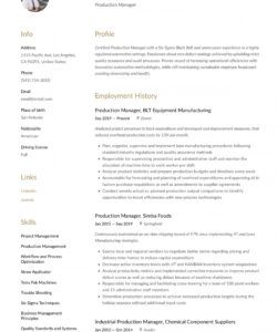 free production manager resume &amp;amp; writing guide  12 templates production manager job description template and sample