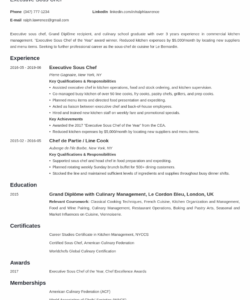 free sous chef resume sample guide &amp;amp; 20 examples sous chef job description template