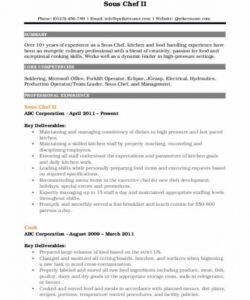 free sous chef resume samples  qwikresume sous chef job description template and sample