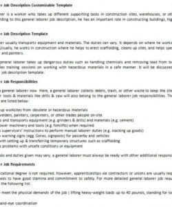 general laborer job description customizable template generic job description template and sample