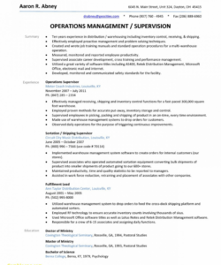 make example of a warehouse manager resume 25 warehouse warehouse supervisor job description template pdf