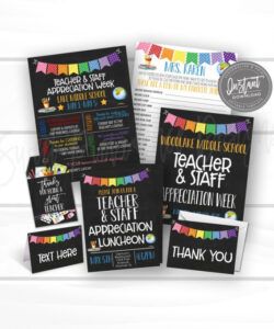 virtual teacher appreciation week chalkboard theme teacher appreciation flyer template