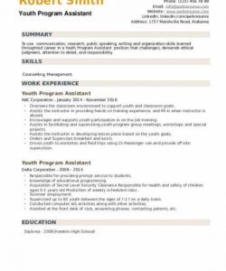 youth program assistant resume samples  qwikresume youth worker job description template doc