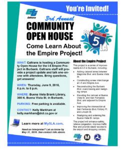 3rd annual i5 empire project community open house is june 9! neighborhood meeting flyer template pdf
